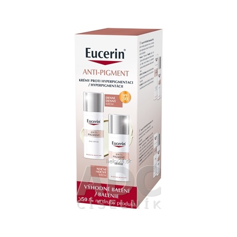 Eucerin Anti-Pigment Denný krém SPF 30 50ml + Nočný krém 50ml