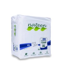 nateen COMBI MAXI XL plienky inkontinenčné, obvod bokov 130-175 cm, savosť 3900 ml 10 ks