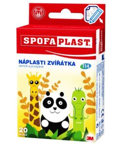 SPOFAPLAST  3M č.114 Náplasti ZVIERATKÁ detské, 2 veľkosti, 20 ks